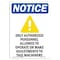 Signmission OSHA Sign, 10" H, 7" W, Rigid Plastic, Only Authorized Personnel Operate Sign With Symbol, Portrait OS-NS-P-710-V-16989 - alternate 1